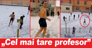 Emil Moise, alergare prin zăpadă într-o pauză